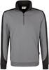 Hakro 476 Zip sweatshirt Contrast MIKRALINAR® - Titanium/Anthracite - 5XL