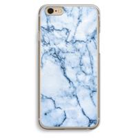 Blauw marmer: iPhone 6 / 6S Transparant Hoesje - thumbnail