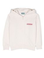 Kenzo Kids cardigan zippé à logo imprimé - Tons neutres