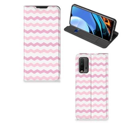 Xiaomi Poco M3 | Redmi 9T | Hoesje met Magneet | Waves Roze