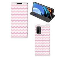 Xiaomi Poco M3 | Redmi 9T | Hoesje met Magneet | Waves Roze