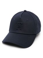 Tommy Hilfiger casquette en coton à logo embossé - Bleu