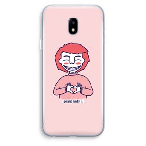 Hartje: Samsung Galaxy J3 (2017) Transparant Hoesje