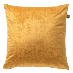 Dutch Decor - ELON - Sierkussen 45x45 cm – subtiele structuur - in effen kleur – Chai tea - geel