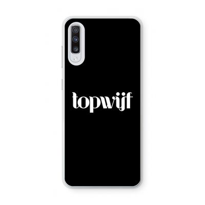 Topwijf Zwart: Samsung Galaxy A70 Transparant Hoesje