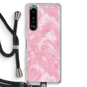 Abstract Painting Pink: Sony Xperia 5 III Transparant Hoesje met koord