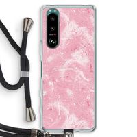 Abstract Painting Pink: Sony Xperia 5 III Transparant Hoesje met koord