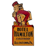 Hotel Hamilton Stalen Bord met Relief - 60 x 30cm