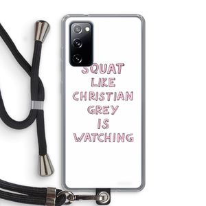 Christian Grey: Samsung Galaxy S20 FE / S20 FE 5G Transparant Hoesje met koord