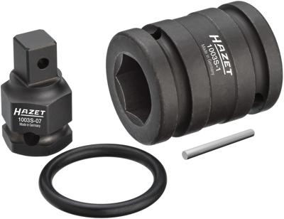 HAZET Adapter verloopstuk 1007S-7/4 · 3/4 inch (20 mm) vierkant hol · 1/2 inch (12,5 mm) vierkant massief · 4-delig
