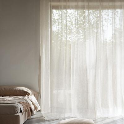Vitrage Gordijnen - Haken of Ringen - Wit maat: 250 x 150 cm - materiaal: Polyether - Dekbed-Discounter.nl