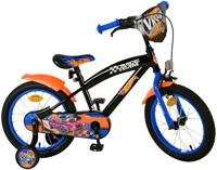 Hot wheels 16 inch fiets zwart/oranje/blauw 31656 - thumbnail