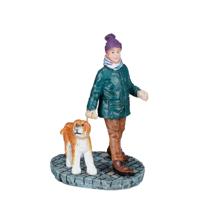 Man walking his dog l5xw4xh7 cm - Luville - thumbnail