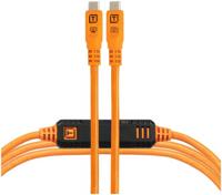Tether Tools TetherPro Optima 10G USB-C, 15&apos; (4.6m), straight orange