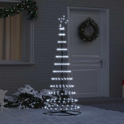 LED Kerstboom met 230 LED Koudwit 138.5 x 138.5 x 399 cm Metaal