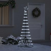 LED Kerstboom met 230 LED Koudwit 138.5 x 138.5 x 399 cm Metaal