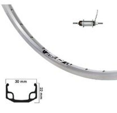 Achterwiel 28 (622) Zac19 Shimano Remnaaf Zilver