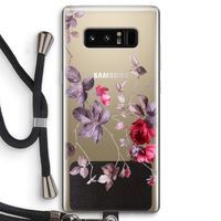 Mooie bloemen: Samsung Galaxy Note 8 Transparant Hoesje met koord