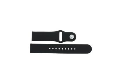 Horlogeband Universeel JD1606.01 Silicoon Zwart 20mm