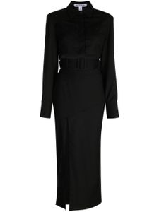 Materiel robe ceinturée à découpes - Noir