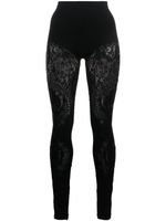 The Attico legging Rhonda à fleurs en dentelle - Noir