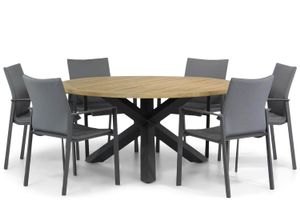 Lifestyle Rome/Rockville 160 cm rond dining tuinset 7-delig