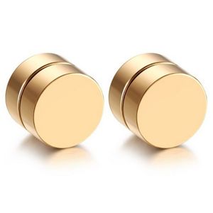 Magnetische Stud oorbellen Goud 8mm