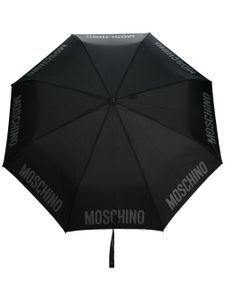 Moschino logo-print compact umbrella - Noir