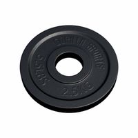 Gorilla Sports Gewichtsschijf - Olympisch - Halterschijf - 2.5 kg - Gietijzer Zwart - 50 mm - thumbnail