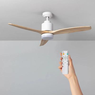 Ventilator wit met hout & afstandsbediening &apos;Johnny&apos; 132cm