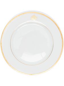 Christian Dior Pre-Owned assiette à dessert en porcelaine à logo - Blanc