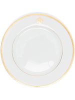 Christian Dior Pre-Owned assiette à dessert en porcelaine à logo - Blanc