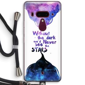 Stars quote: HTC U12+ Transparant Hoesje met koord