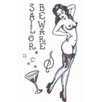 Carnaval verkleed nep tattoo - sexy pin-up girl - getatoeerde armen - volwassenen - thumbnail