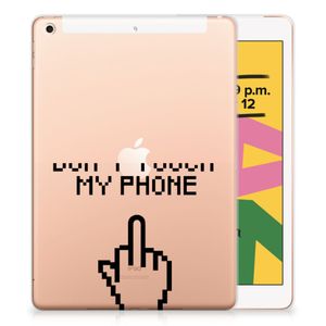 Apple iPad 10.2 | iPad 10.2 (2020) | 10.2 (2021) Print Case Finger Don't Touch My Phone