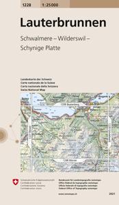 Wandelkaart - Topografische kaart 1228 Lauterbrunnen | Swisstopo