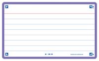 Flashcard oxf 2.0 75x125mm 80vel 250gr lijn paars | 20 stuks