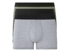 LIVERGY 3 heren boxers (M, Zwart/grijs/groen)