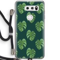 Monstera leaves: LG V30 Transparant Hoesje met koord