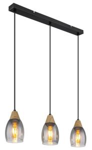 Globo 3-lichts hanglamp Reid smoke glas 15706-3H