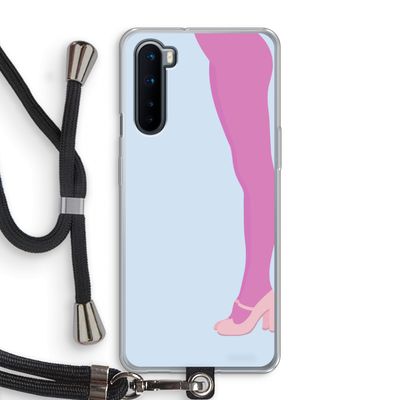 Pink panty: OnePlus Nord Transparant Hoesje met koord