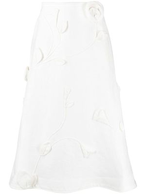 ZIMMERMANN jupe Matchmaker à fleur appliquée - Tons neutres