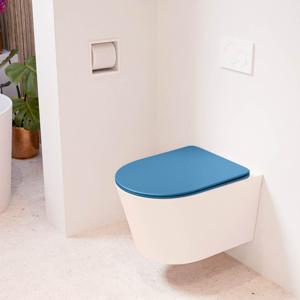 MONDIAZ LAVIE hangend toilet single fire rimless diepspoel Rosee, Toiletzitting met quick-release & softclose Jeans