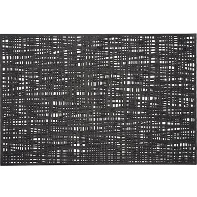 Zeller Design Placemats - Glanzend Zwart - Rechthoekig - 30 x 45 cm - Kunststof