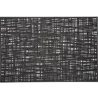 Zeller Design Placemats - Glanzend Zwart - Rechthoekig - 30 x 45 cm - Kunststof