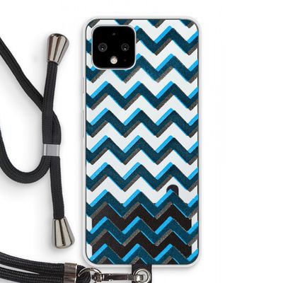 Onderbroken lijn: Pixel 4 Transparant Hoesje met koord