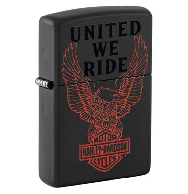 Zippo Aansteker Harley-Davidson United We Ride Rode Adelaar