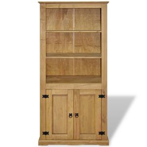 The Living Store Wandkast Corona - Hout - 80 x 40 x 170 cm - Mexicaanse stijl