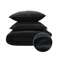 1+1 Gratis Wasbaar Lazy Dekbed Zonder Overtrek - Zonder Overtrek - Velvet - Zwart - Dekbed-Discounter.nl