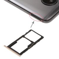 SIM-kaart lade + SIM-kaart lade/micro SD-kaart lade voor Motorola Moto G5S (goud)